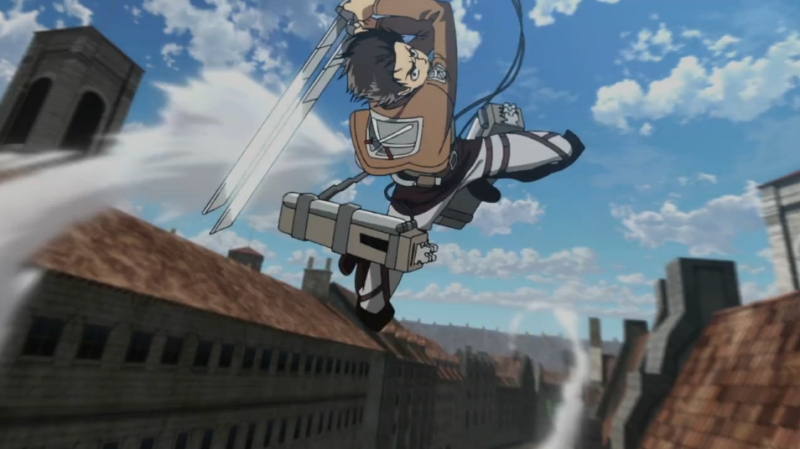 A small sample of the awesome action in Attack on Titan