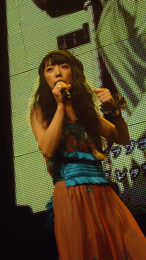 Ito dances around the stage during her concert at Anime Boston.