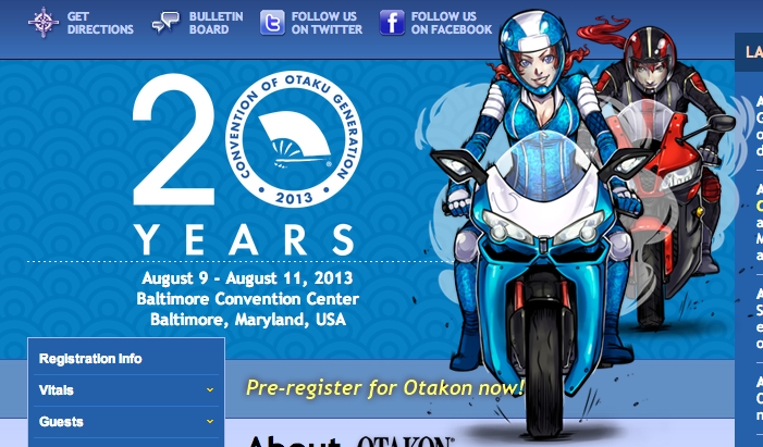 The Otakon 2013 website